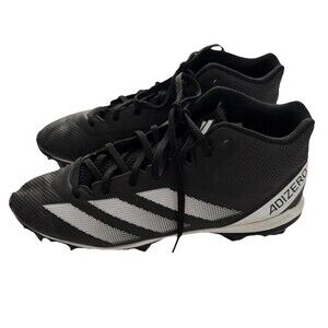 Adidas Adizero Bounce Football Cleats Black White Mens Size 10 Lightweight